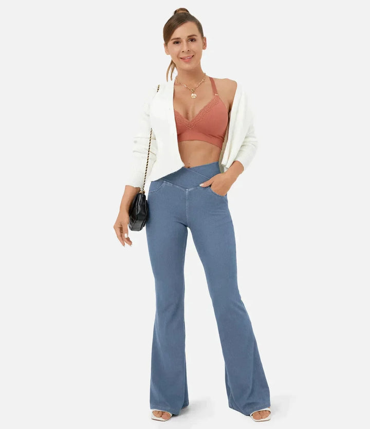 Tamsyn High-Waist Retro Flare Trousers