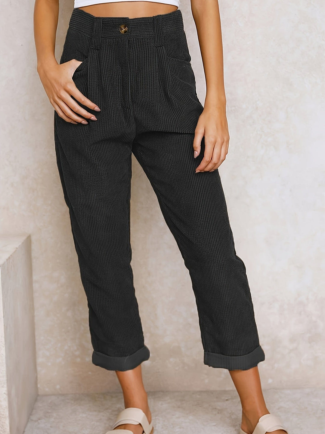 Lunaria black / S Rowan Straight Leg Trousers for Women