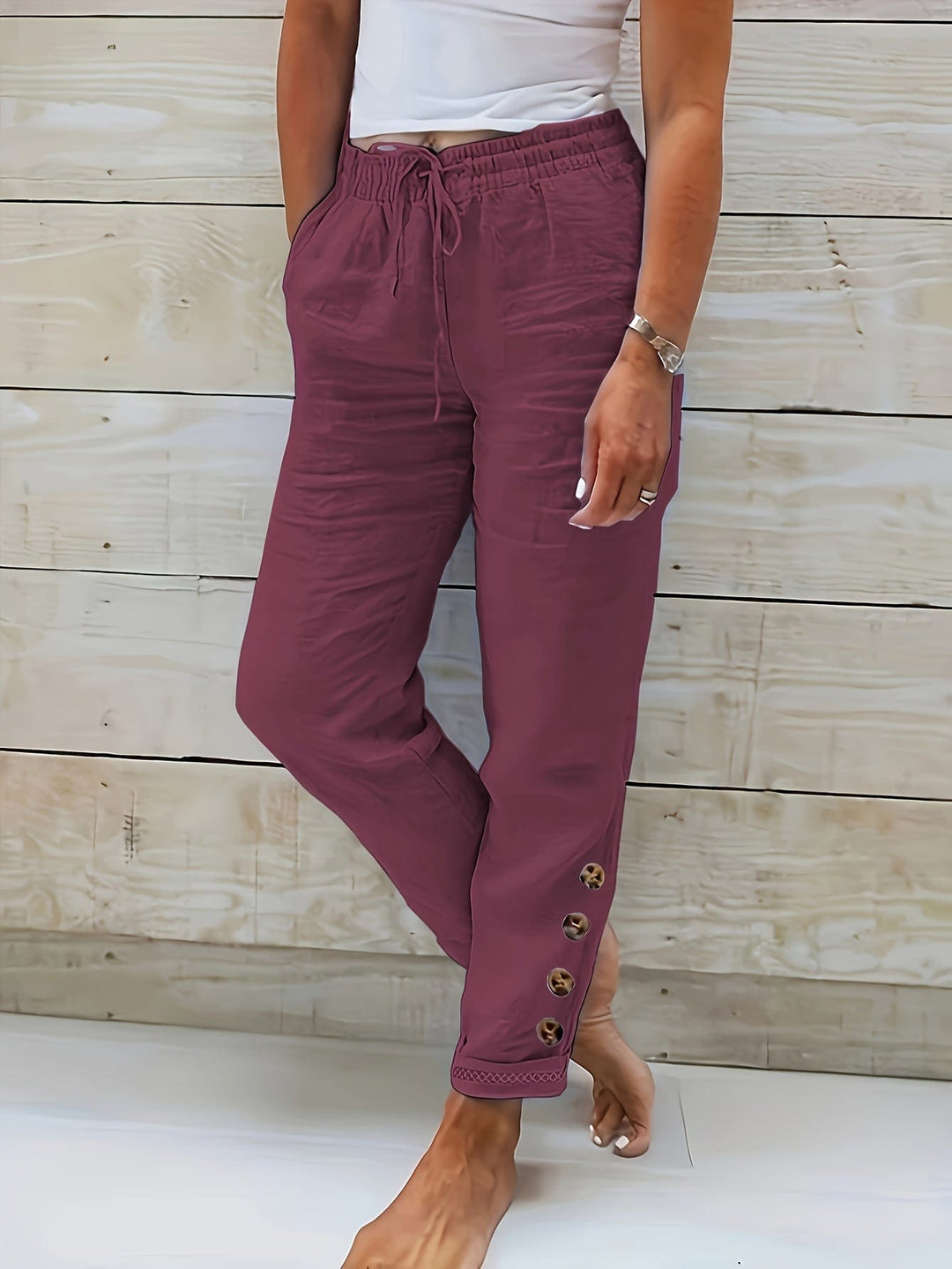 Lunaria Bordeaux red / S(36) Kiana Tailored Trousers