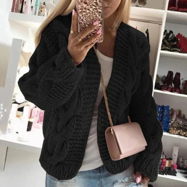 Lunaria Women Cardigan black / S Esme Thick Cashmere Cardigan Extra Warm For Cold Days