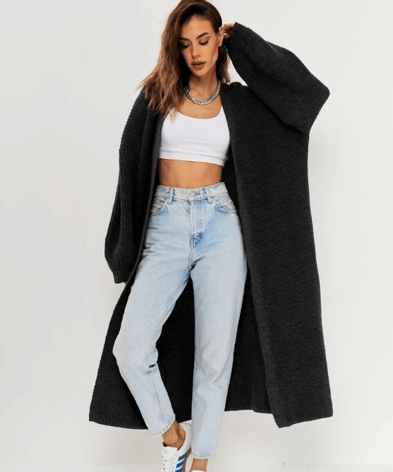 Lunaria Women Cardigan black / S Katie Lightweight Open Front Cardigan