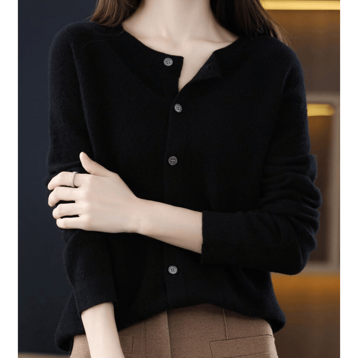Lunaria Women Cardigan Black / S Mia Winter Cardigan