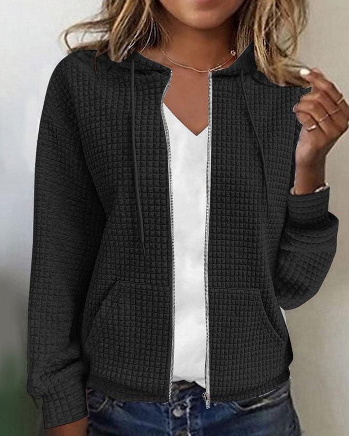 Lunaria Women Cardigan black / S Sofia Lightweight Hooded Zip Cardigan