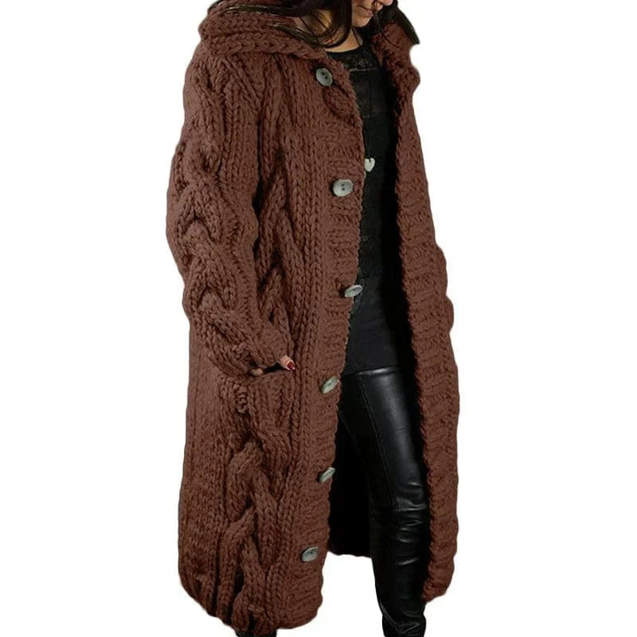 Lunaria Women Cardigan brown / S Emma Oversized Chunky Knit Cardigan
