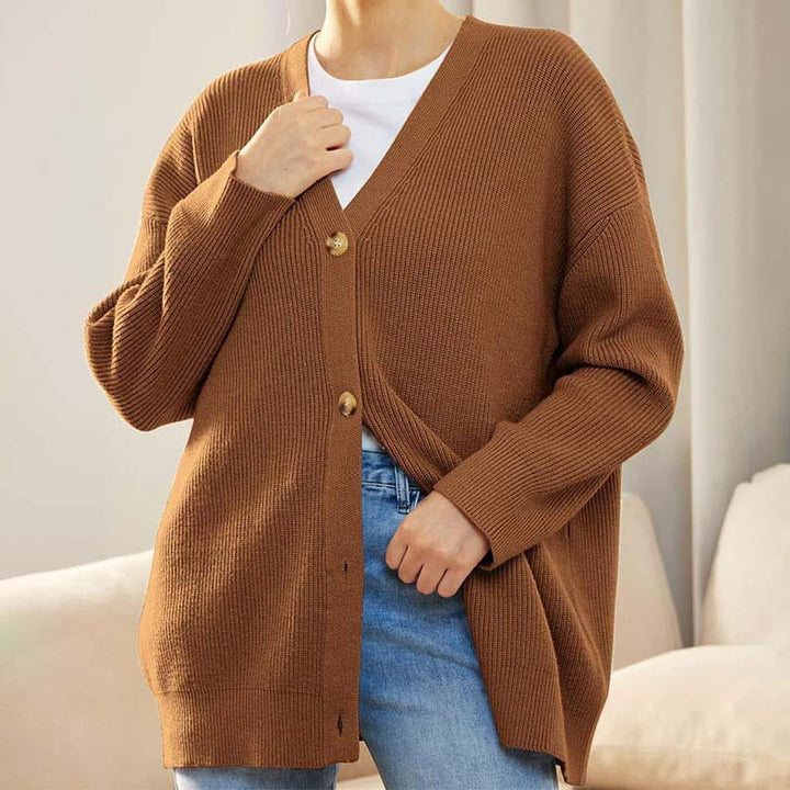 Lunaria Women Cardigan brown / XS Tiffany Knit Cardigan For Women