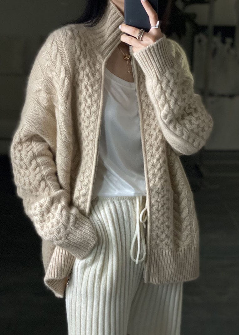 Lunaria Women Cardigan Darcie Zip Front Cozy Knit Cardigan For Women