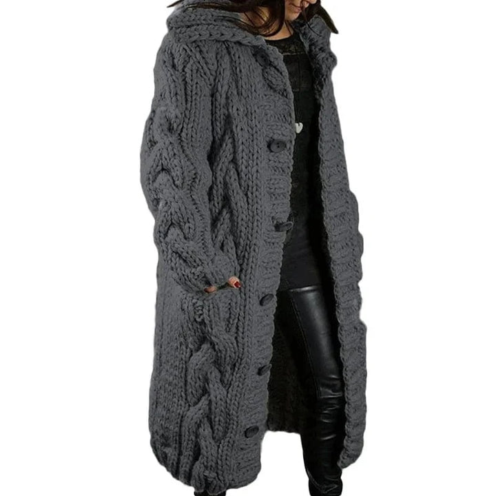 Lunaria Women Cardigan dark grey / S Emma Oversized Chunky Knit Cardigan