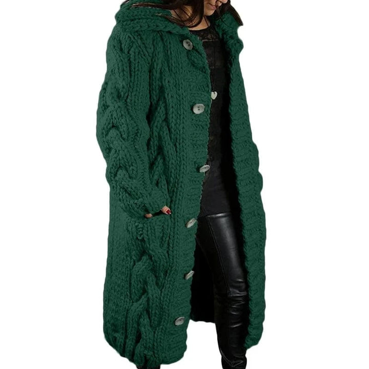 Lunaria Women Cardigan green / S Emma Oversized Chunky Knit Cardigan