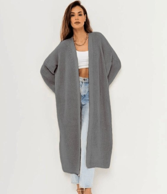 Lunaria Women Cardigan grey / S Katie Lightweight Open Front Cardigan