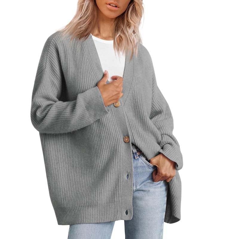 Lunaria Women Cardigan Grey / XS Tiffany Knit Cardigan For Women
