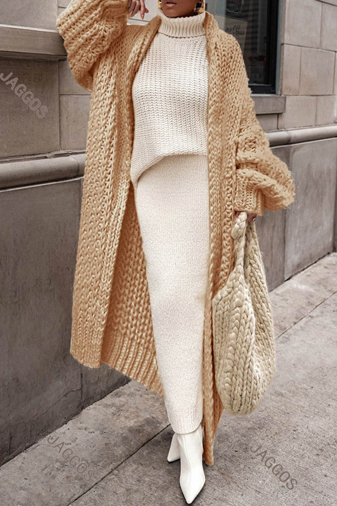Lunaria Women Cardigan khaki / S Alba Winter Cardigan