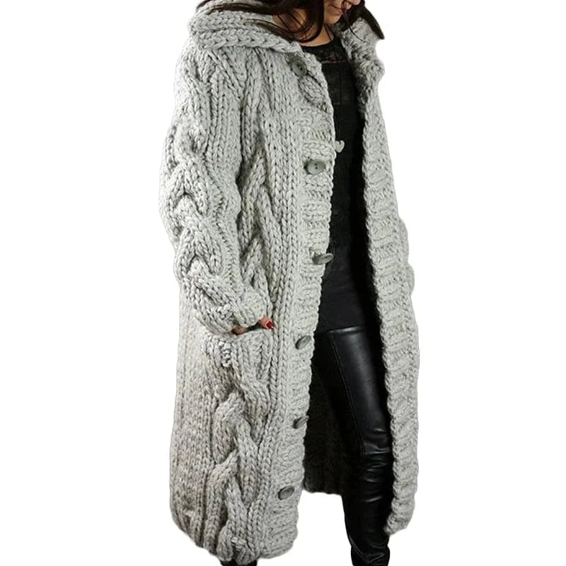 Lunaria Women Cardigan light grey / S Emma Oversized Chunky Knit Cardigan