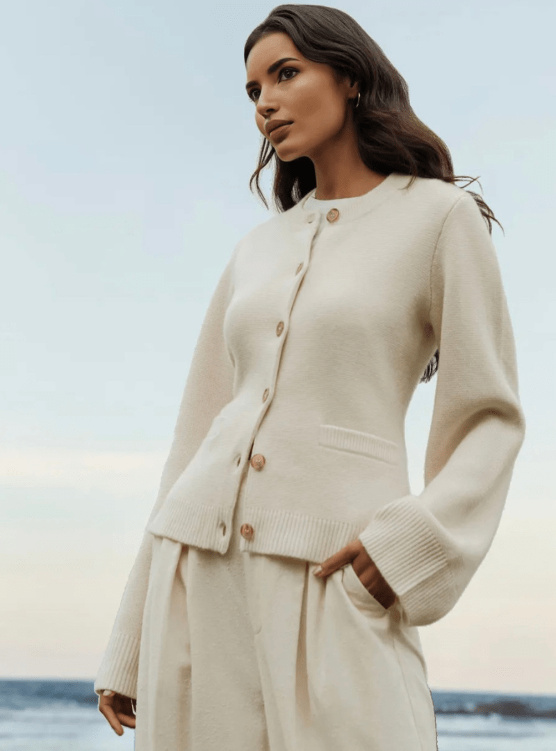 Lunaria Women Cardigan Miriam Lightweight Open Front Flared Sleeve Cardigan