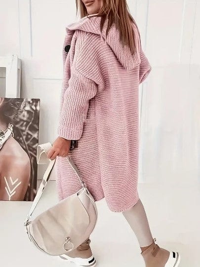 Lunaria Women Cardigan Molly Women's Cozy Knit Hooded Open Front Cardigan