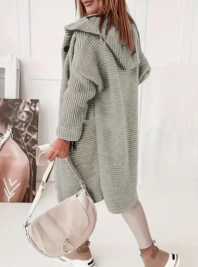 Lunaria Women Cardigan Molly Women's Cozy Knit Hooded Open Front Cardigan