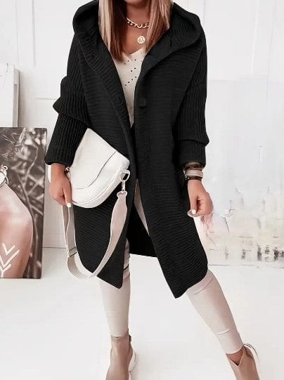 Lunaria Women Cardigan Molly Women's Cozy Knit Hooded Open Front Cardigan