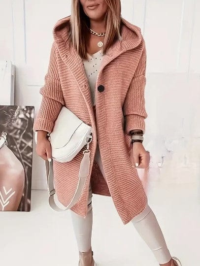 Lunaria Women Cardigan Molly Women's Cozy Knit Hooded Open Front Cardigan
