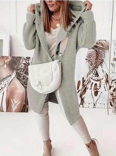 Lunaria Women Cardigan Molly Women's Cozy Knit Hooded Open Front Cardigan
