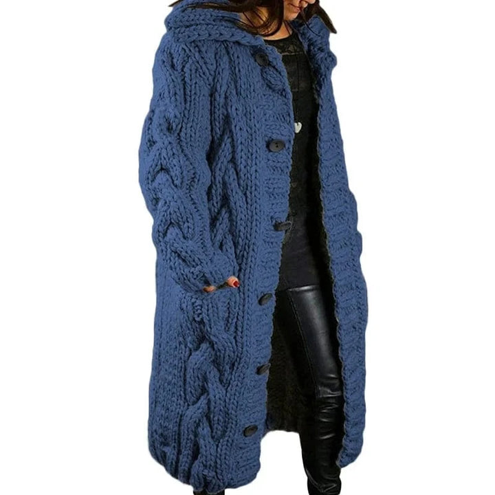 Lunaria Women Cardigan navy blue / S Emma Oversized Chunky Knit Cardigan