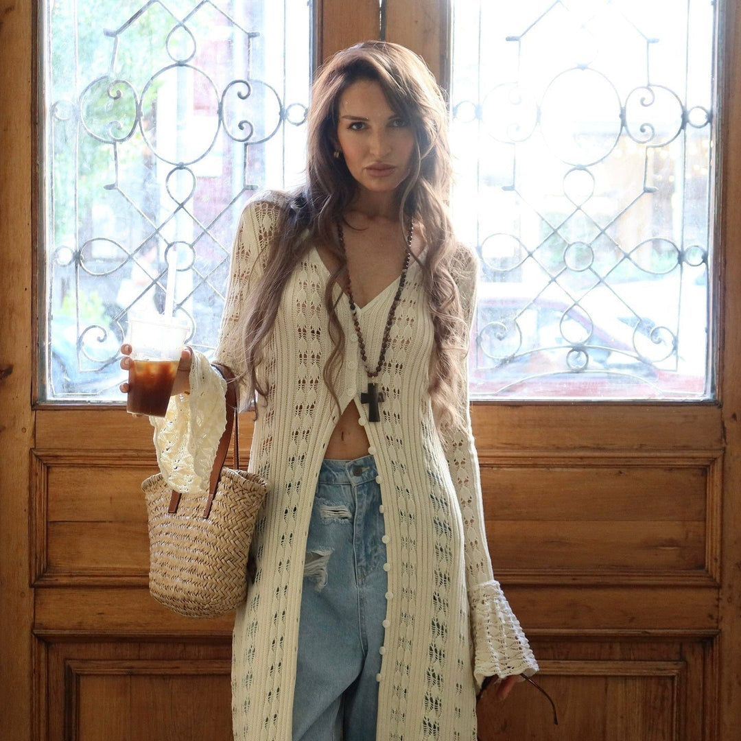 Lunaria Women Cardigan Niamh Long Boho Cardigan