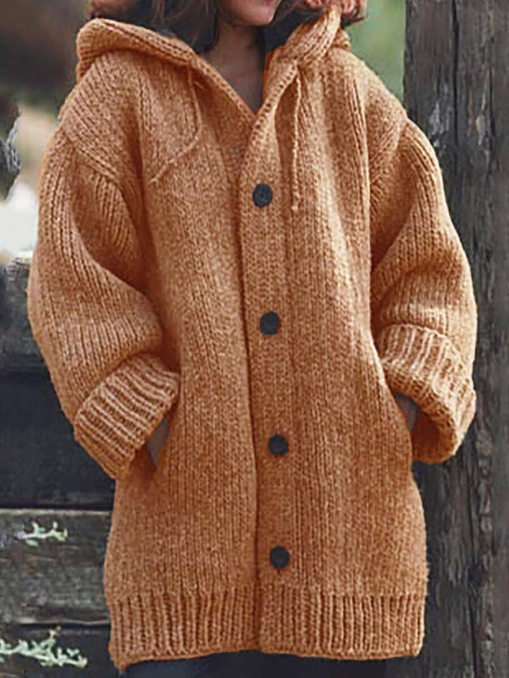 Lunaria Women Cardigan orange / S Ada Long Hooded Knit Cardigan