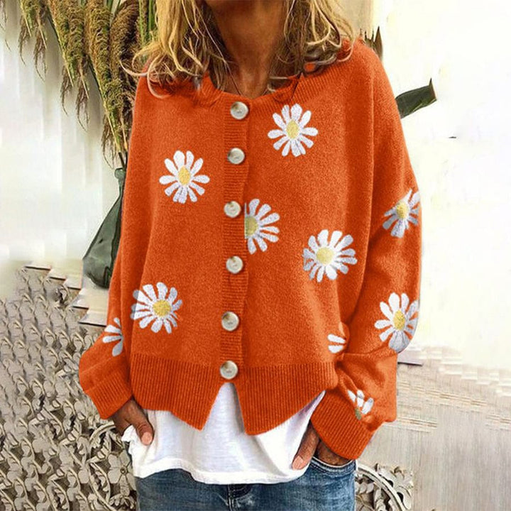 Lunaria Women Cardigan orange / S Alexandra Floral Print Cardigan