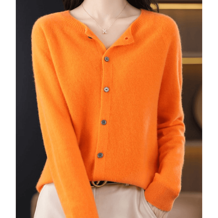 Lunaria Women Cardigan Orange / S Mia Winter Cardigan