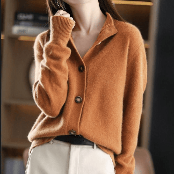 Lunaria Women Cardigan orange / S Pearl Luxe Longline Knit Cardigan For Women
