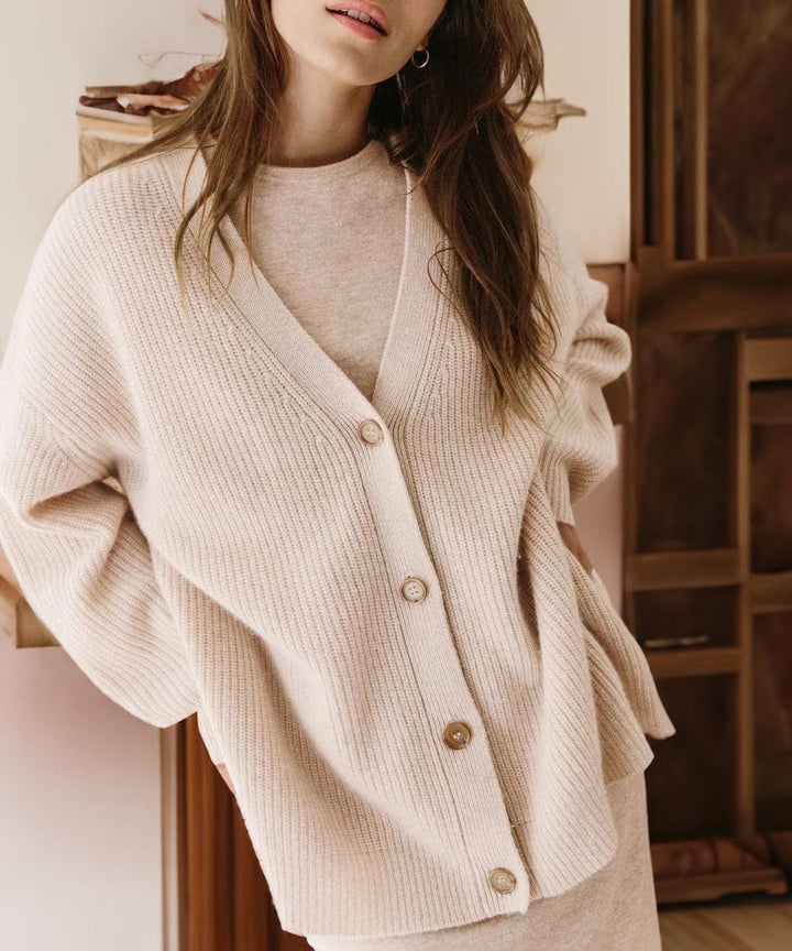 Lunaria Women Cardigan pink / XS Camilla Lightweight Cashmere Cardigan For Women