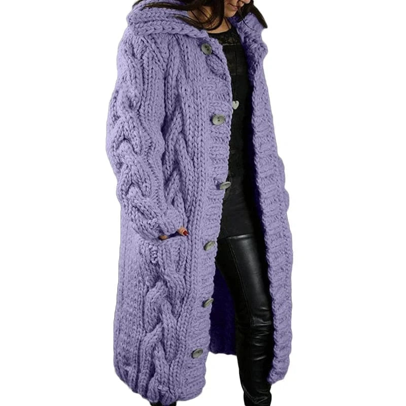 Lunaria Women Cardigan purple / S Emma Oversized Chunky Knit Cardigan