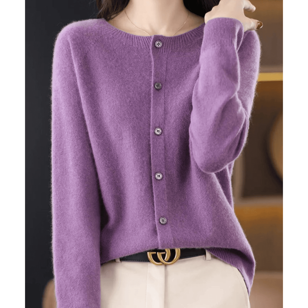 Lunaria Women Cardigan Purple / S Mia Winter Cardigan