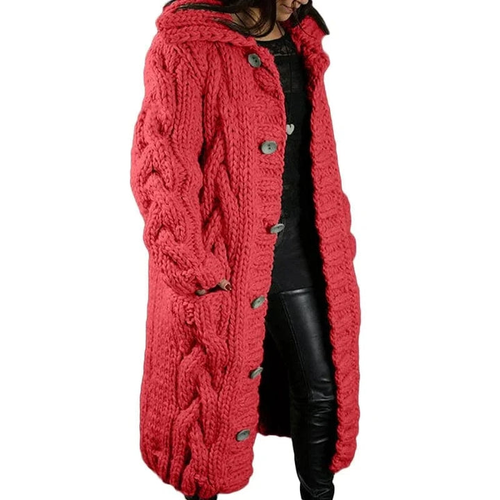 Lunaria Women Cardigan red / S Emma Oversized Chunky Knit Cardigan