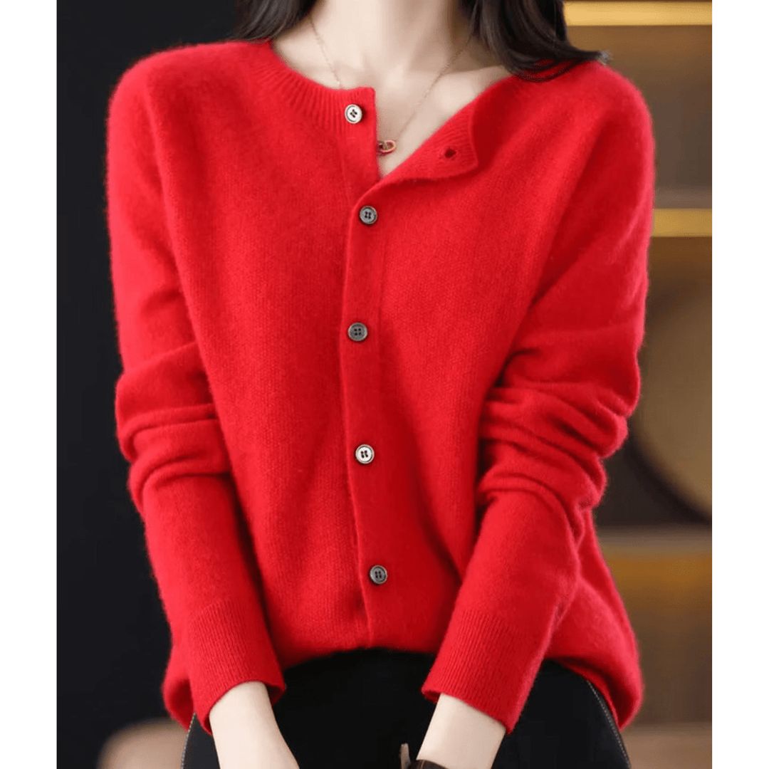 Lunaria Women Cardigan Red / S Mia Winter Cardigan