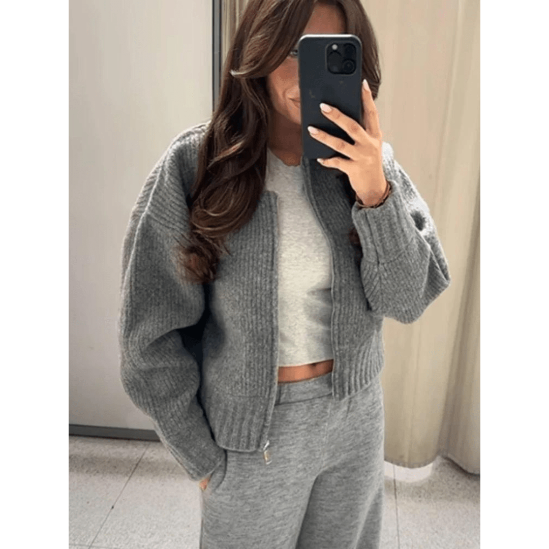 Lunaria Women Cardigan Sarah Zip Up Knit Cardigan For Women