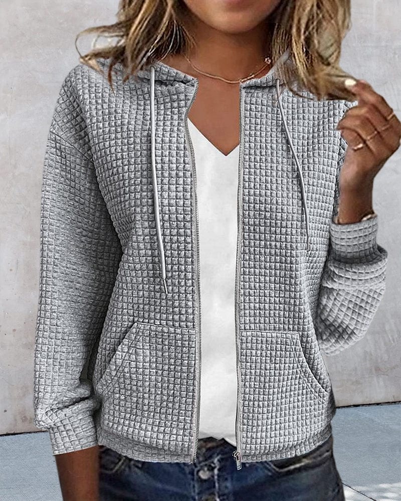 Lunaria Women Cardigan Sofia Lightweight Hooded Zip Cardigan