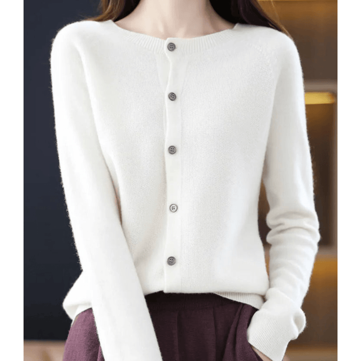 Lunaria Women Cardigan White / S Mia Winter Cardigan