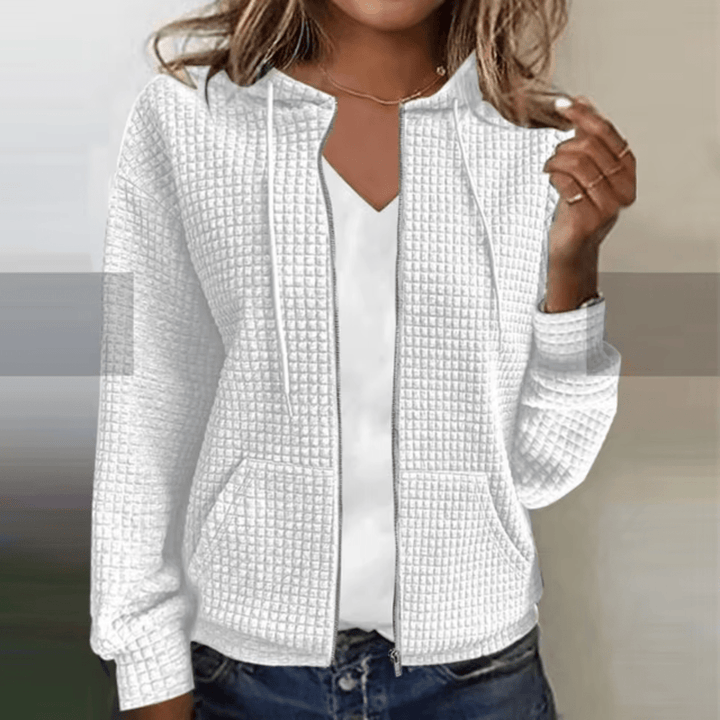 Lunaria Women Cardigan White / S Polly Elegant Long Sleeve Women's Knit Cardigan