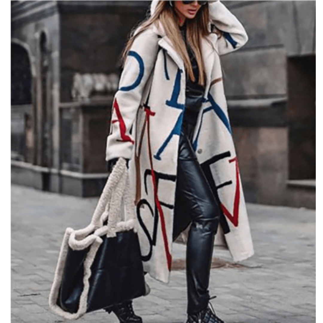 Lunaria Women Coat Beige / S Emiliana Harlequin Long Coat