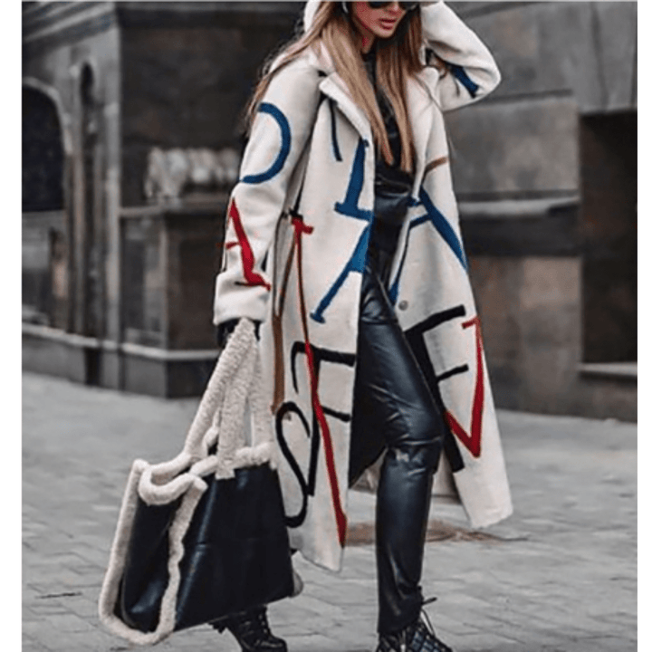 Lunaria Women Coat Beige / S Emiliana Harlequin Long Coat