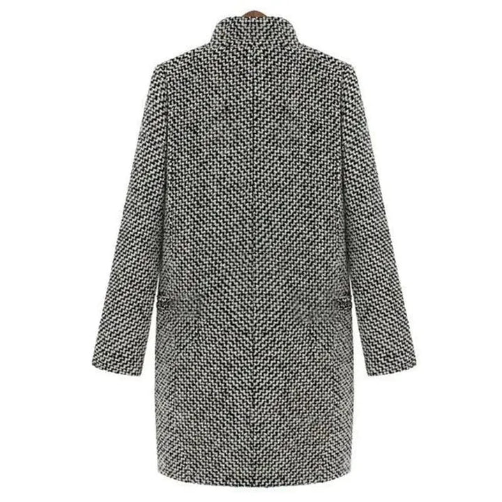 Lunaria Women Coat Larkin Structured Wool Style Coat With Classic Pattern