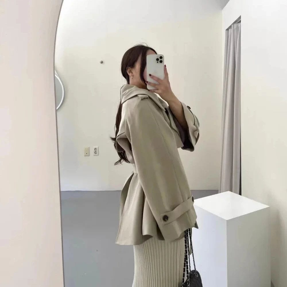 Lunaria Women Coat Maleah Belted Oversized Trench Jacket For Women