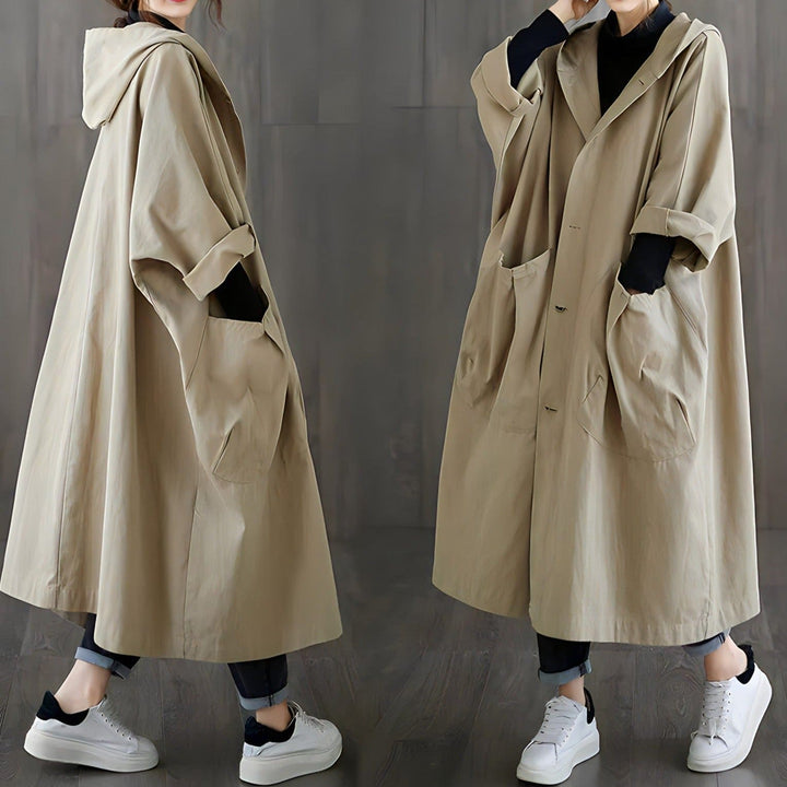 Lunaria Women Coat Merrill Oversized Hooded Trench Coat For Women