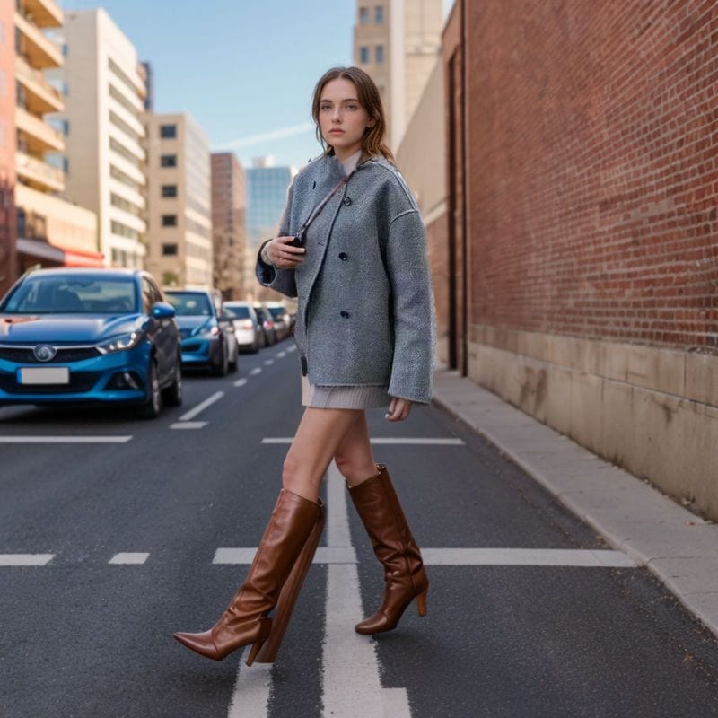 Lunaria Women Coat Philippa Minimalist Collarless Short Coat