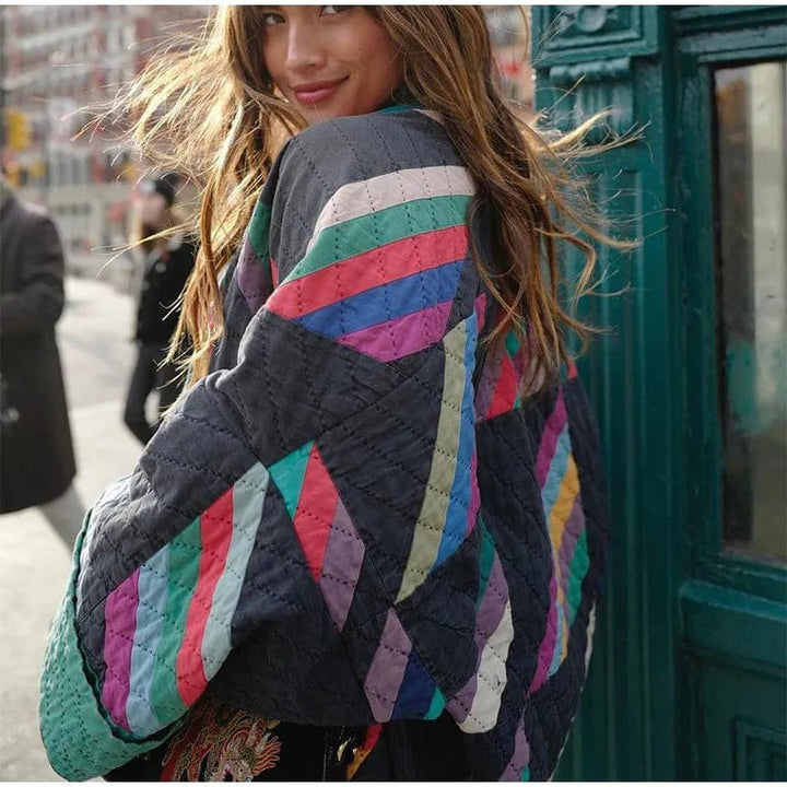 Lunaria Women Jacket Adrianna Bohemian Patchwork Quilted Jacket