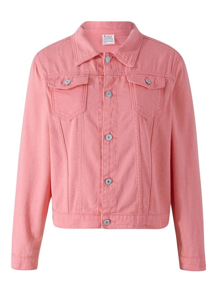 Lunaria Women Jacket Alicia Classic Cotton Button Down Denim Jacket