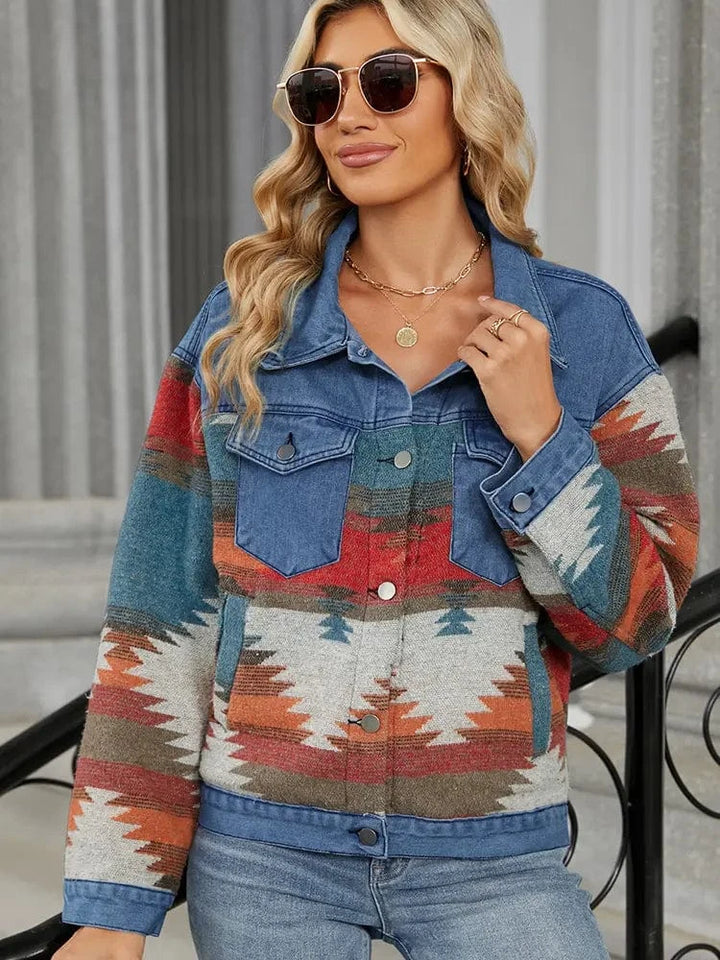 Lunaria Women Jacket Amy Cropped Modern Denim Jacket