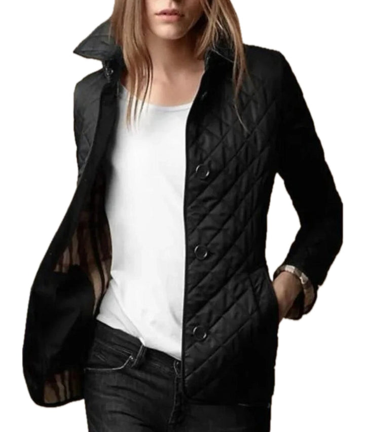 Lunaria Women Jacket Black / M Cynthia Quilted Button Jacket
