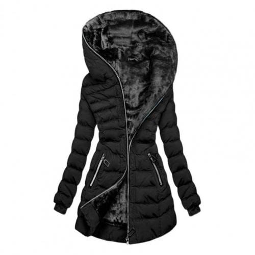 Lunaria Women Jacket Black / S Melissa Women Puffer Zip Winter Jacket
