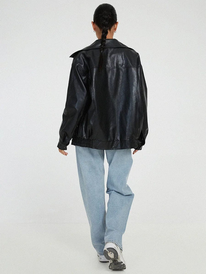 Lunaria Women Jacket Blakely Oversized Zip Bomber Jacket for Women