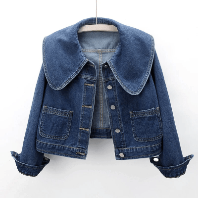 Lunaria Women Jacket Blue / S Joanna Vintage Wide Collar Denim Jacket